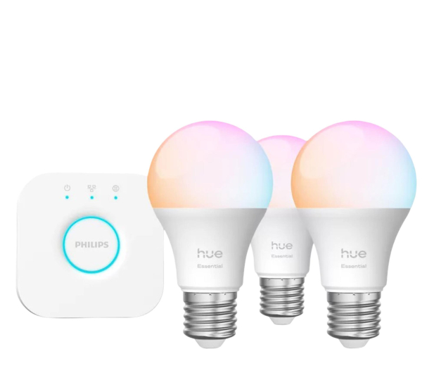 Philips Hue Essential White and color ambiance 3xŻarówka E27+ Hue Bridge 8721103103673 - 1362330 - zdjęcie